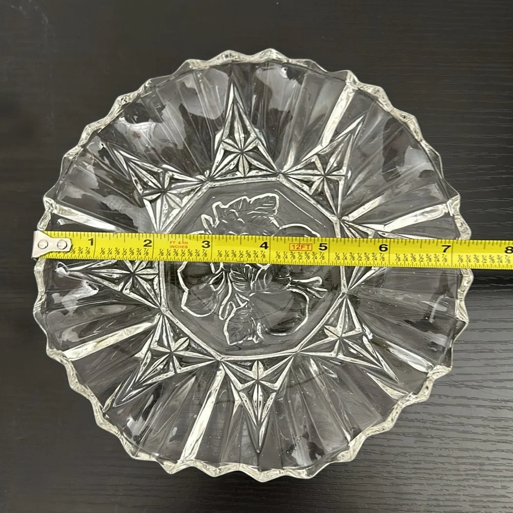 Pioneer Vintage Federal Glass Clear Pressed Glass Bowl Set of 2